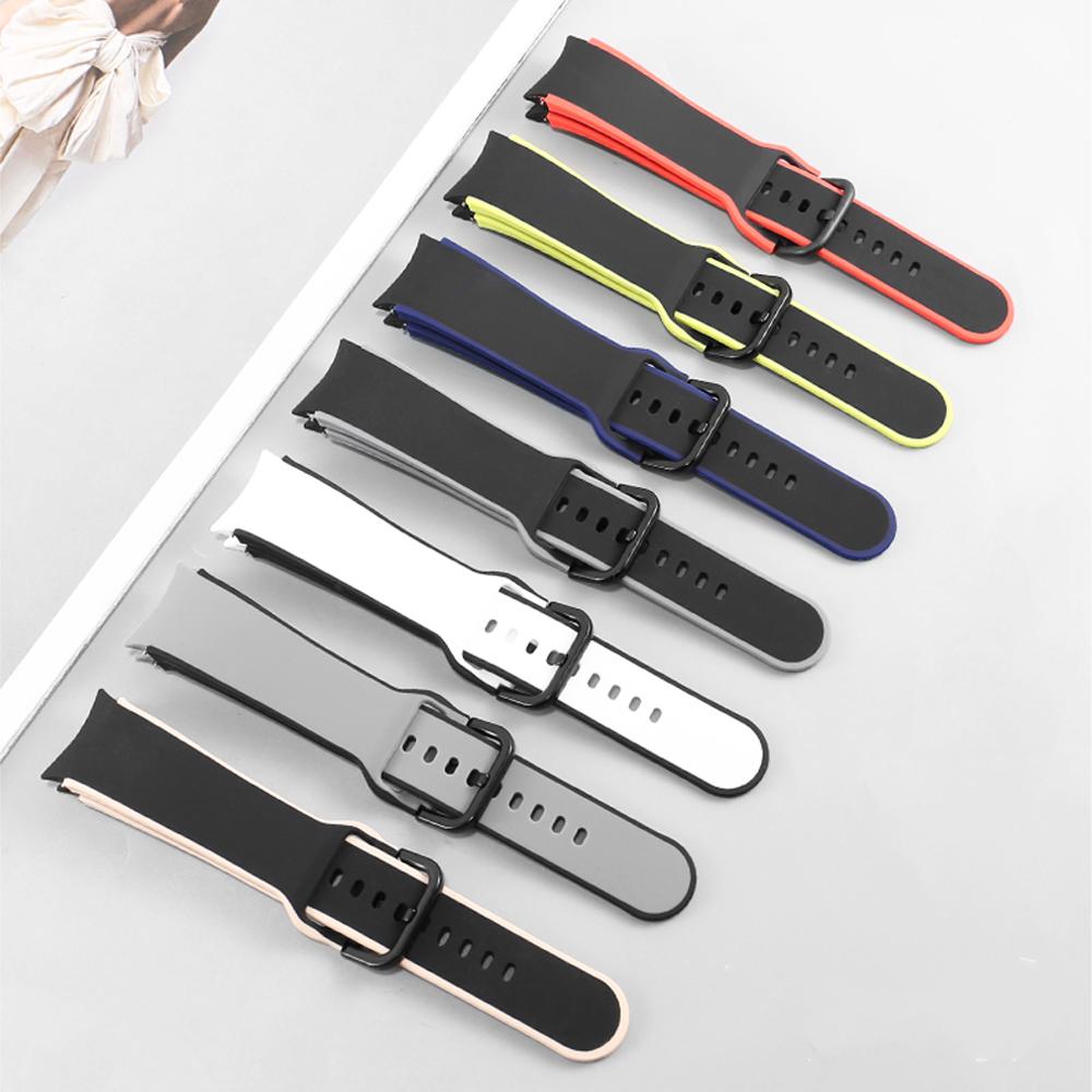 Ремешки без зазоров для Samsung Galaxy watch 7/6/5 Pro/4 Classic 44мм 40мм 20мм Силиконовый браслет ремешок Galaxy watch 7 band