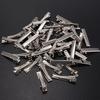 50Pcs Modish Flat Single Prong Alligator Clips DIY Barrette Teeth Hair Clips