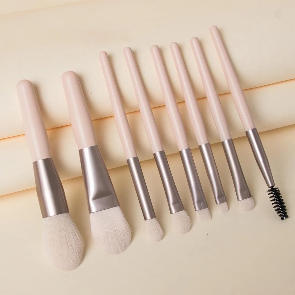8PCS Macaron Makeup Brushes Set Eye Shadow Foundation Women Cosmetic Brush DIY Blush Powder Blending Beauty Soft Make Up Tools