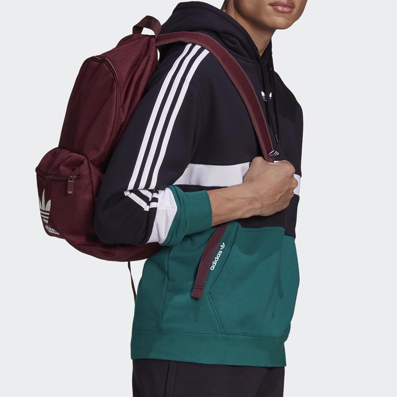 adidas Мужская толстовка с капюшоном Originals SPRT US FT OH, Colorblock, Черно-зеленая GJ6718