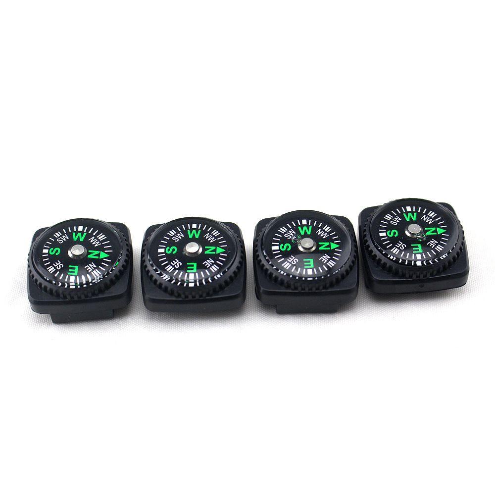 5pcs Camping Button Tool Mini Compass Portable Handheld Hiking Travel Belt Buckle