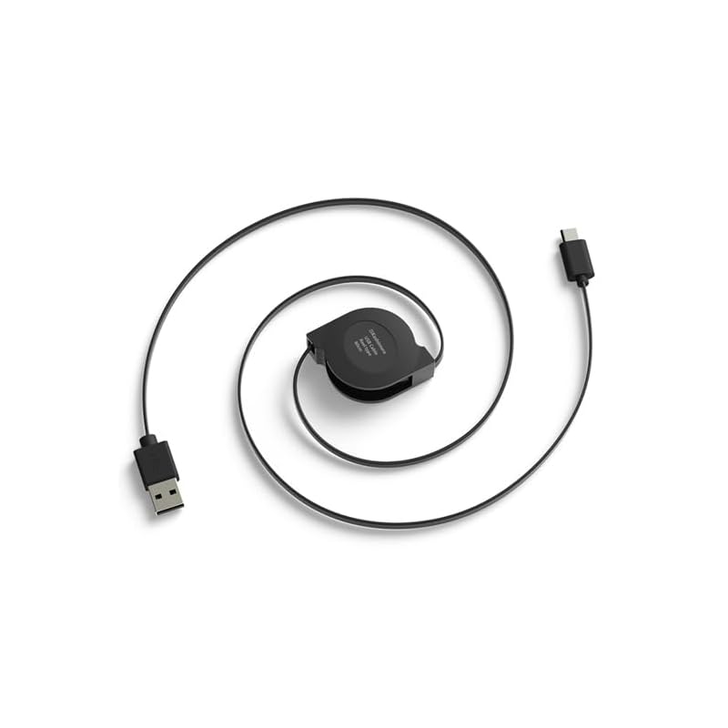 Kashimura Co., Ltd. USB charging & sync A-C reel cable 80cm BK AJ660