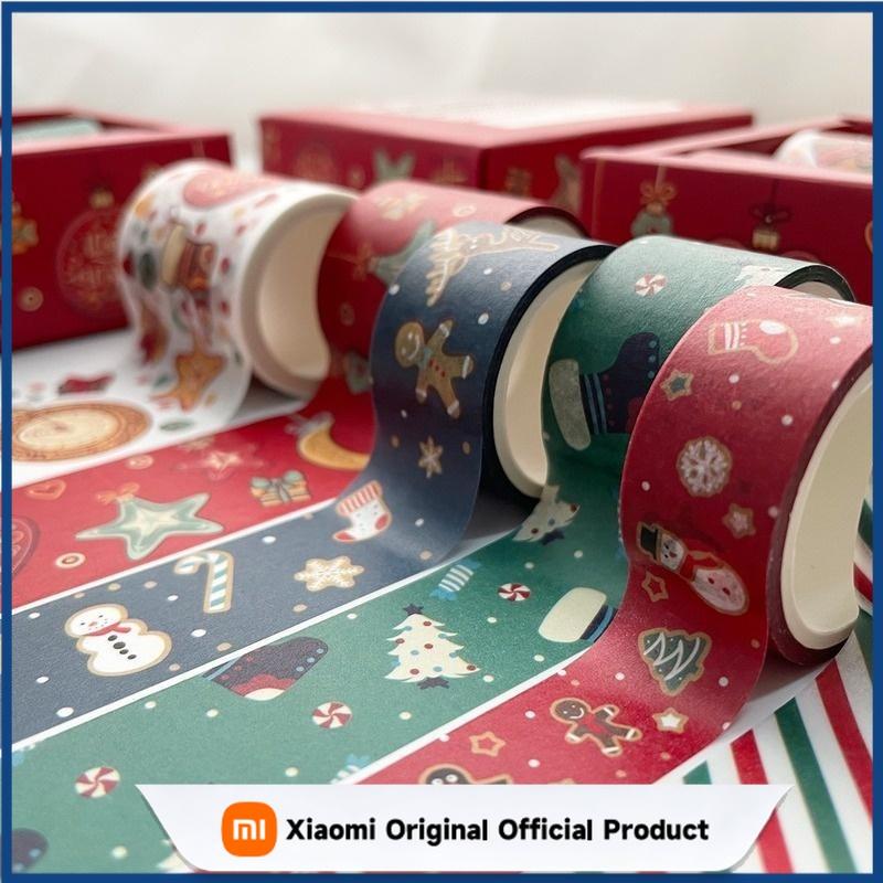 Xiaomi 6Rolls/Box Christmas Washi Tape Xmas Gift Decorative 3 Meters Merry Christmas Mask Washi Tape Set Scrapbook Sticker Label