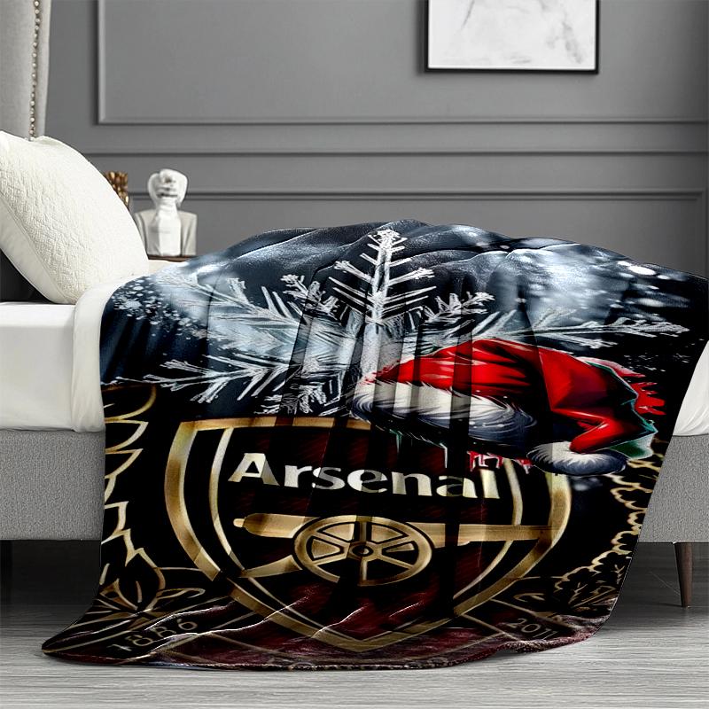 Arsenal F.C Print Blanket - Soft & Comfortable, for Bedroom, Travel, Sofa, Home Decoration - Birthday Christmas Gift for Friend