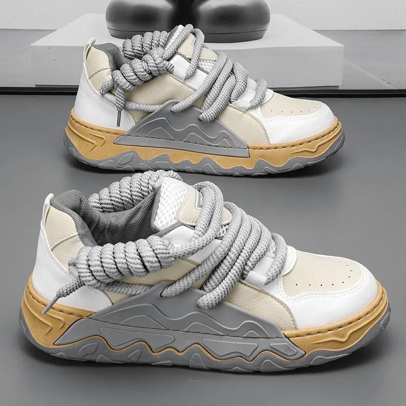 Оригинальные дизайнерские мужские кроссовки, модная повседневная обувь для отдыха на открытом воздухе, корейская версия, обувь для уличного скейтбординга для мужчин, обувь для тенниса на платформе