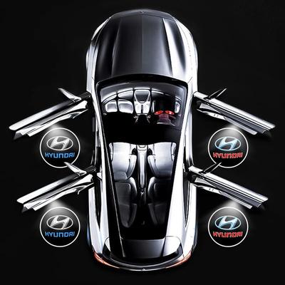 Светодиодная подсветка дверей Hyundai с логотипом, проектор, лазер для Accent Santafe Sonata IX35 I20 I30 Azera, аксессуары для украшения автомобиля