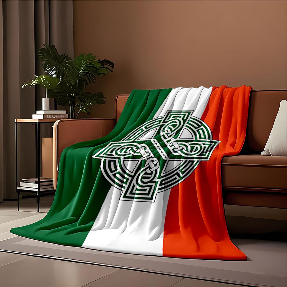 Celtic Knot Irish Flag Blanket for all seasons blanket lunch break throw gift
