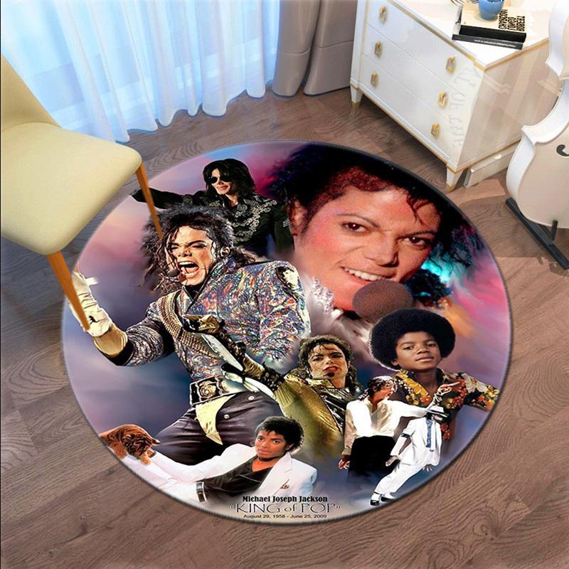 Renowned American Grammy Award winning singer Michael Jackson's circular carpet is soft, home, bedroom, door mat decoration, and non slip carpet F1