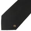 S.T. Dupont 25fw Черный ОДНОТОННЫЙ Галстук  Значок D baDge включен  Te5fm61et900tbk