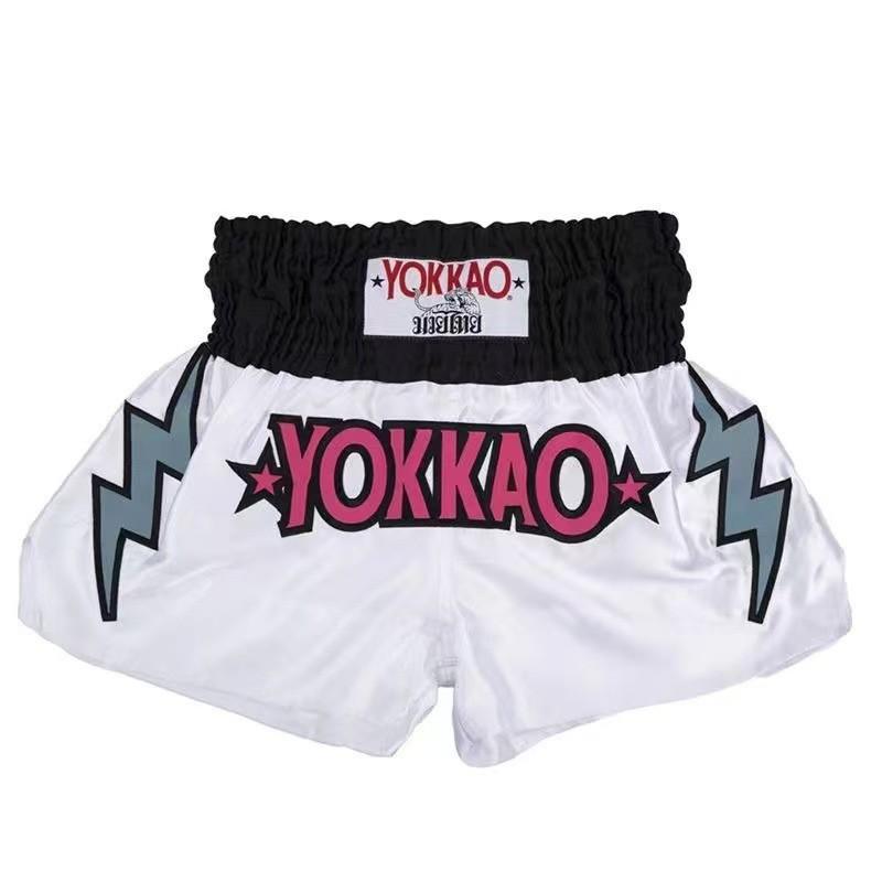 YOKKAO Muay Thai Shorts Quick Dry MMA Boxing Training Fight Pants Men Women Kids