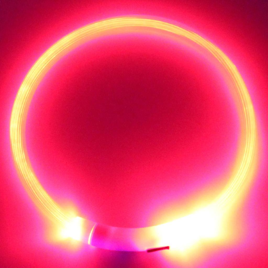 New LED Dog Collar Light USB Rechargeable Glowing Dog Collars Pet Flash Luminous Collars