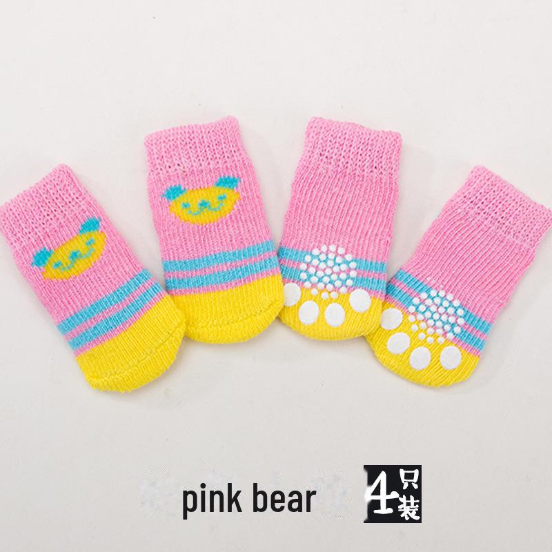 4 шт. в упаковке носков для домашних животных: Дизайн костей, хлопок, маленькие собаки и кошки