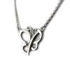 Les Trésors De Lily [K9646] - Silver 'Butterfly' Necklace