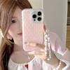 Простой Розовый Милый Чехол для Телефона со Звездами для iPhone 16 Pro 15 14 13 12 Pro Max Задняя Крышка с Цепочкой Подушка Безопасности Противоударные Чехлы 16 Funda