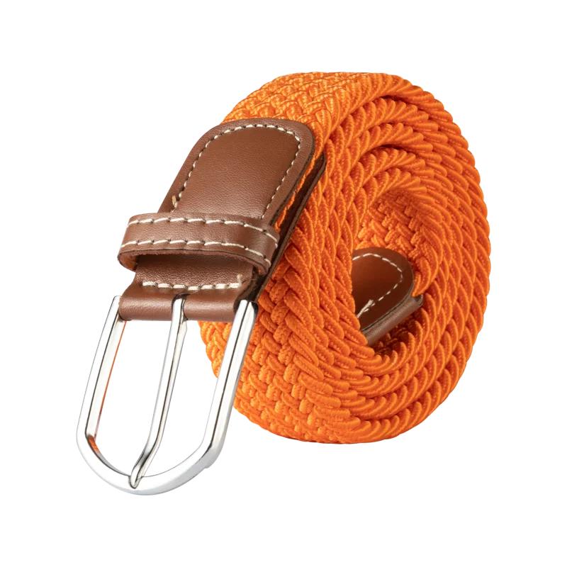 120cm Unisex Elastic Fabric Casual Belt Pin Buckle Expandable Braided Stretch Canvas Simple and Stylish Leisure Men Women Belt