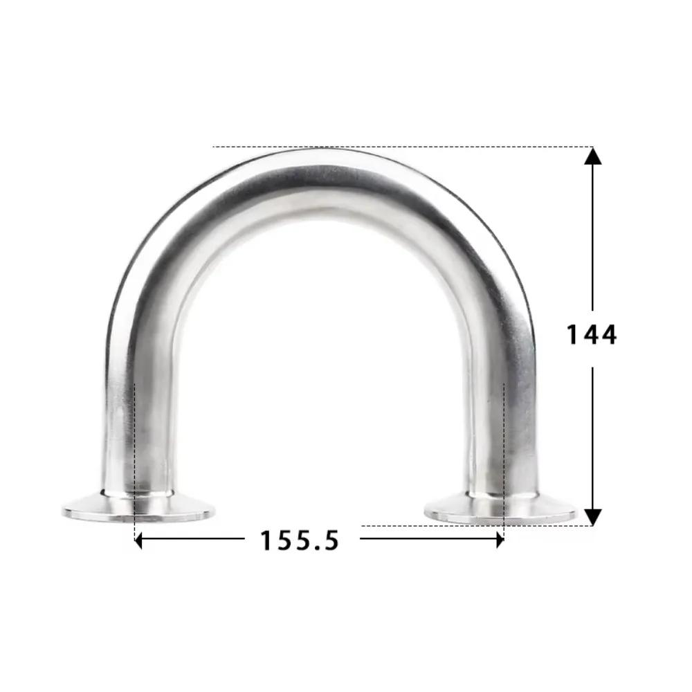 19 25 32 38 45 51 мм Наружный диаметр трубы x 1,5" 2" Зажим Tri Clamp Угольник 180 градусов Нержавеющая сталь 304 316 Санитарный фитинг для труб Домашнее пивоварение