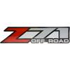 2Pc Z71 Off Road Decals Stickers Emblem Replacement for Silverado Z71 2001-2006 Bed Side 1500 2500 HD (Silver Red)