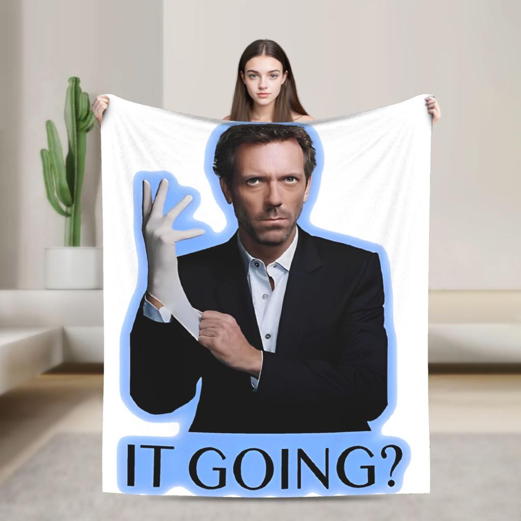 Плед House MD Хью Лори Доктор Хаус Плюшевый Винтажный Теплый Плед для Покрытия Стула Дивана Весна Осень