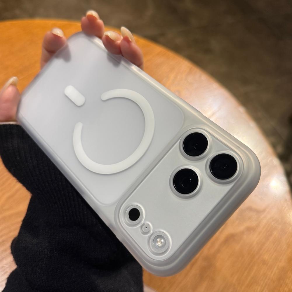 Матовый прозрачный чехол для беспроводной зарядки Magsafe для iPhone 17 Air 16 15 14 13 Pro Max, съемная защита объектива камеры, противоударный чехол