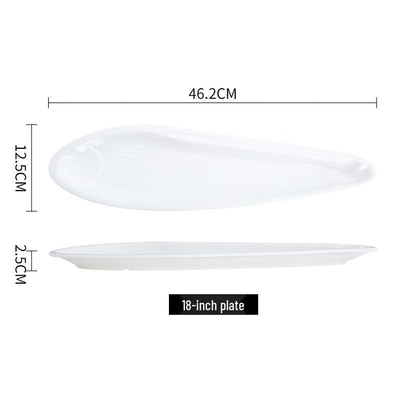 Irregular Ceramic Fish Serving Plate