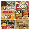 Mfoever  Burger Sign Best In Town  Beef BBQ Vintage Decor Hotdogs Kitchen Decorations Wall Plaque Retro Decor Vintage Food Sign
