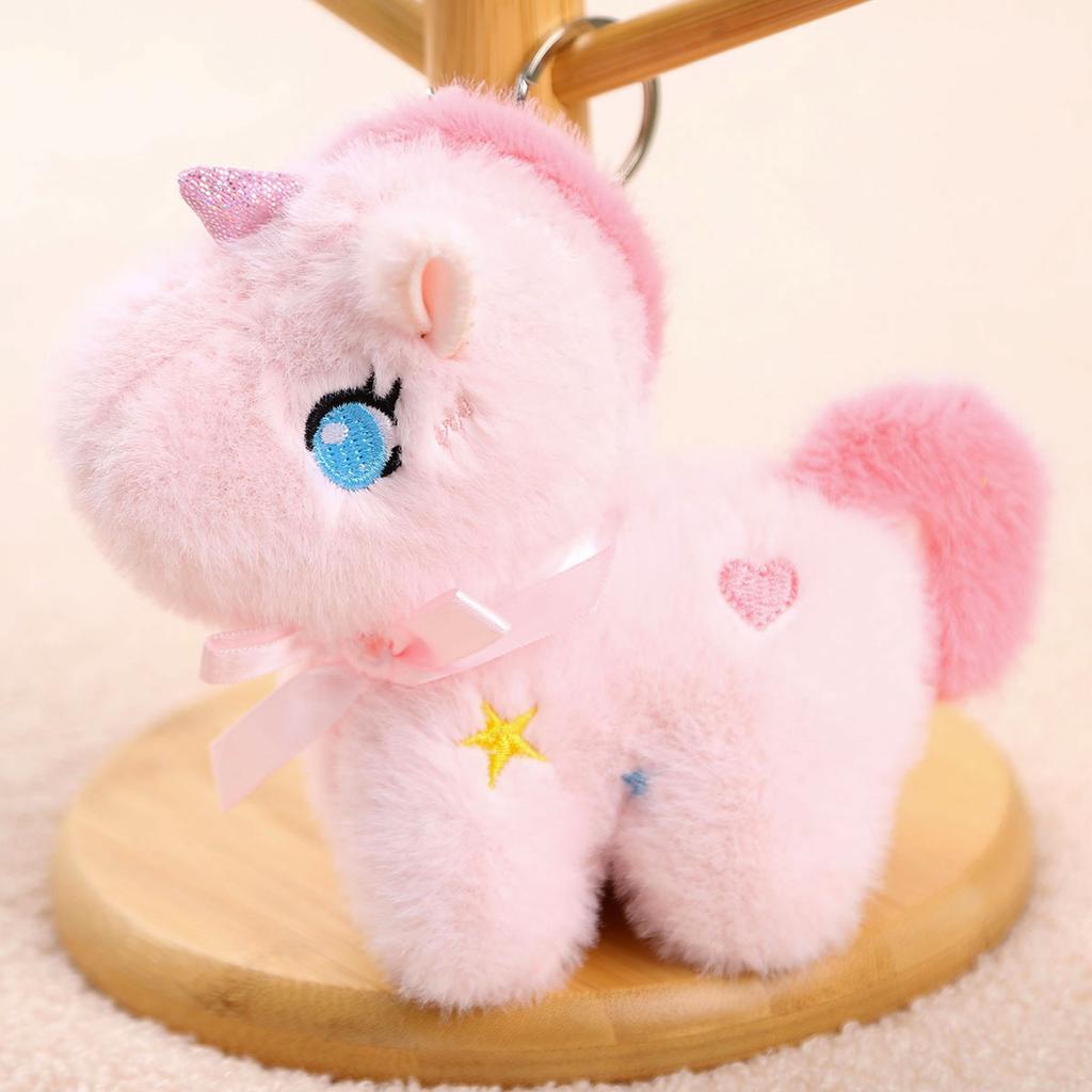 Cute Unicorn Pendant Pony Plush Toy Bag Pendant Doll Keychain Wedding Grab Machine Little Doll