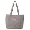 New Large-capacity Ins Corduroy Simple Tote Bag Female Mori Female Students Literary One-shoulder Messenger Bag