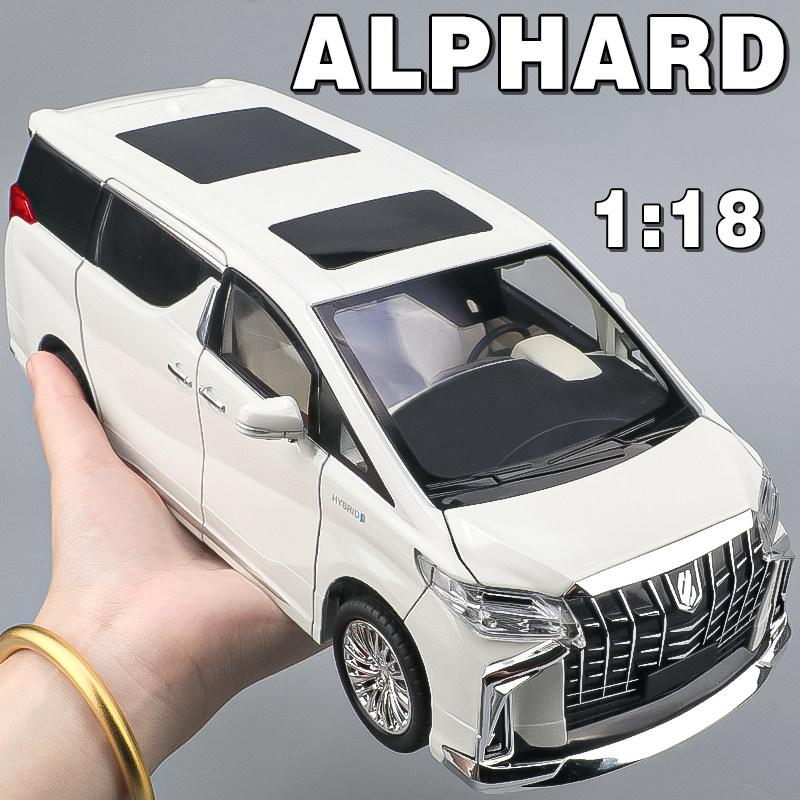 1/18 Toyota Alphard MPV Сплав Литой Игрушечная Модель Автомобиля Звук и Свет Детская Игрушка Коллекционные Предметы Подарок на День Рождения