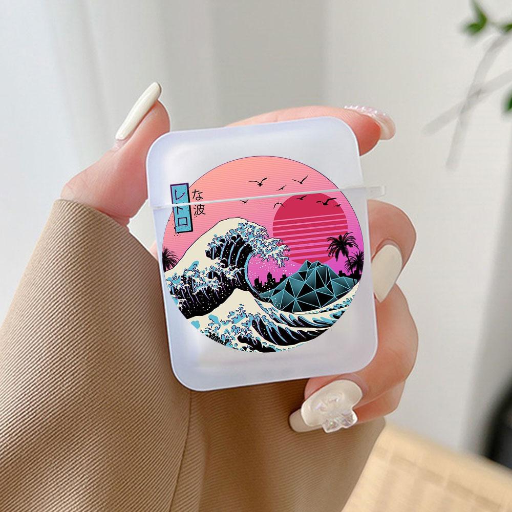 Япония Большая волна у Канагавы Чехол для наушников для Airpods 4-го 3-го Pro 3 2 Чехлы для Airpod 2 3 1 Защитный аксессуар Оболочка