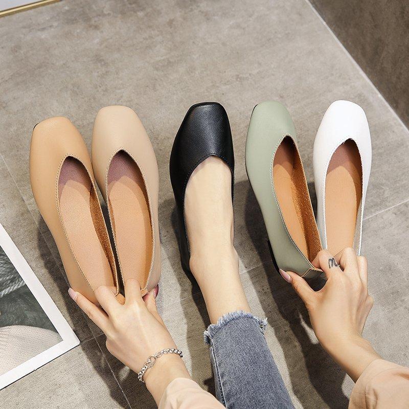 Женская повседневная обувь из мягкой искусственной кожи на плоской подошве