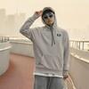 New Balance Hooded Comfortable Letter Thermal Fleece Lined Long Sleeved Sweatshirt Men's Beige (Unisex) Sweatshirts MT23506 TWF