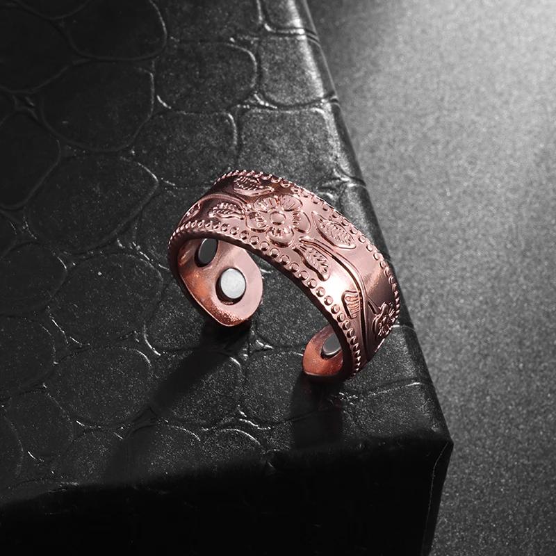 Ретро Волна Медное Магнитное Кольцо Креативное Открывающееся Ювелирные Аксессуары для Мужчин Женщин Мода Многофункциональное