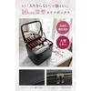 MRG Makeup Box Large Capacity Deep Type 16cm Cosmetic Mirror Case Storage Portable Dividers Professional Use Dressing Table Alternative (Black)