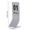 10pcs Stainless Steel Table Number Props Silver Table Cards Table Number Signs  Reception Seating