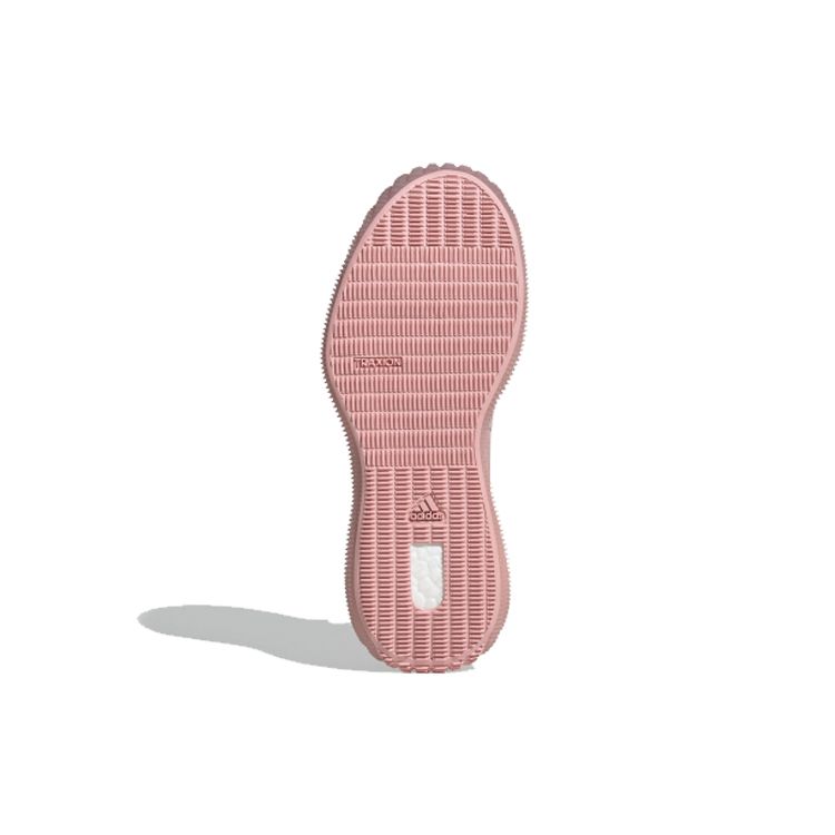 adidas Pure Boost Trainer S Кроссовки с круглым носком на шнуровке, нескользящие, легкие, низкие, повседневные, для бега, женские, грязновато-розовые EG1064