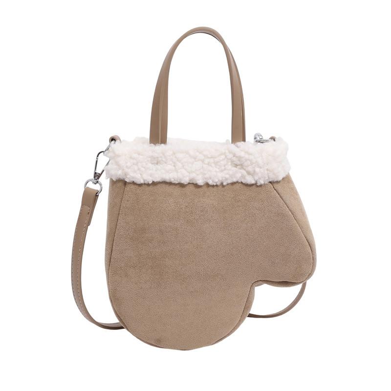 Autumn and winter new Korean style personalized gloves plush bag trend one-shoulder messenger bag