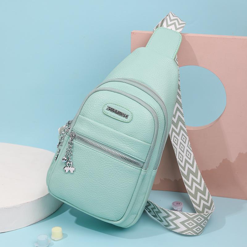 Мягкая полиуретановая наплечная сумка кроссбоди, нагрудная сумка, простой дизайн