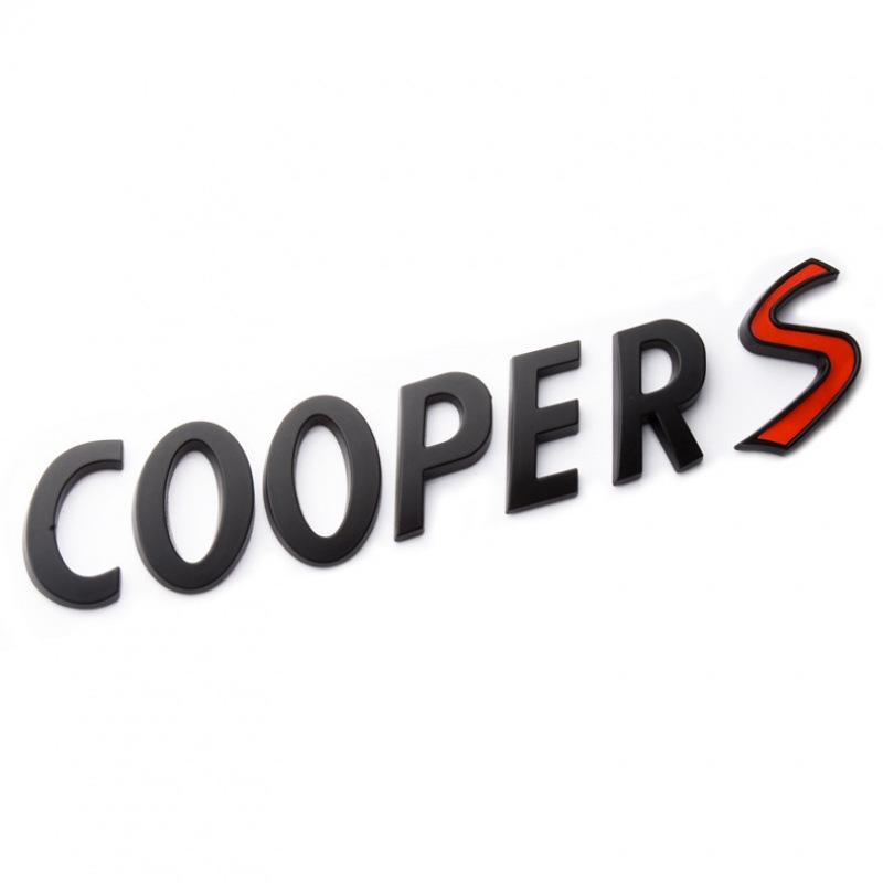 Черный 3D гальванизированный значок CooperS для задней части BMW MINI