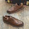 Британия Мода Новые Мужские Остроносые На Шнуровке Свадебные Оксфорды Броги Обувь Мужской Дизайнерская Формальная Платье Обувь Zapatos Hombre
