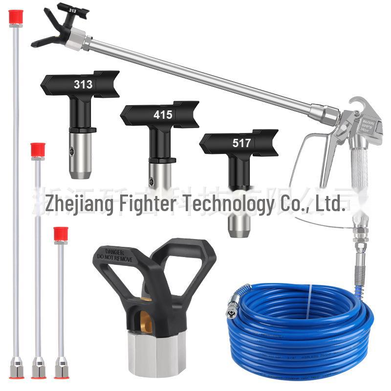 Комплект безвоздушного распылителя высокого давления: Форсунка, седло «утконос», труба, фильтр распылителя, удлинительный стержень.