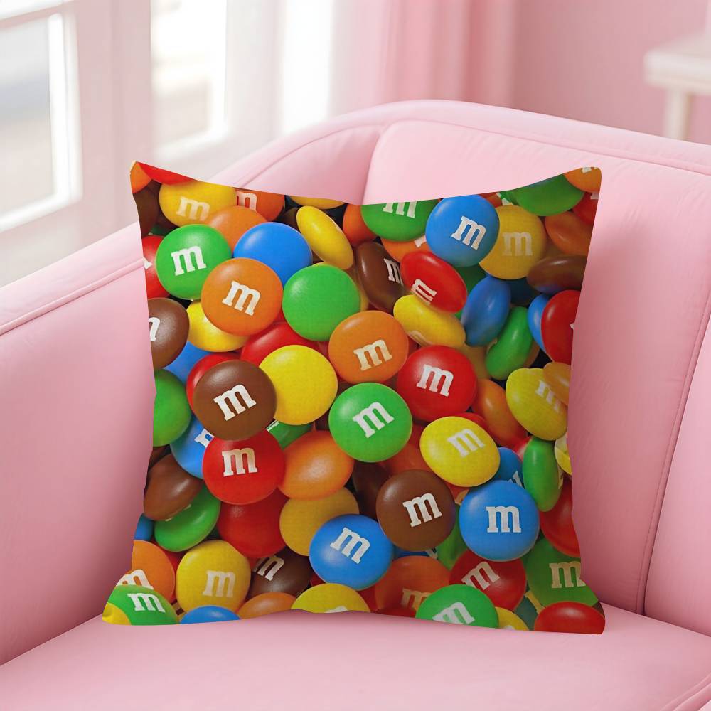 M&M's Шоколадные конфеты Мем наволочка чехол для диванной подушки украшение для комнаты в доме детский подарок