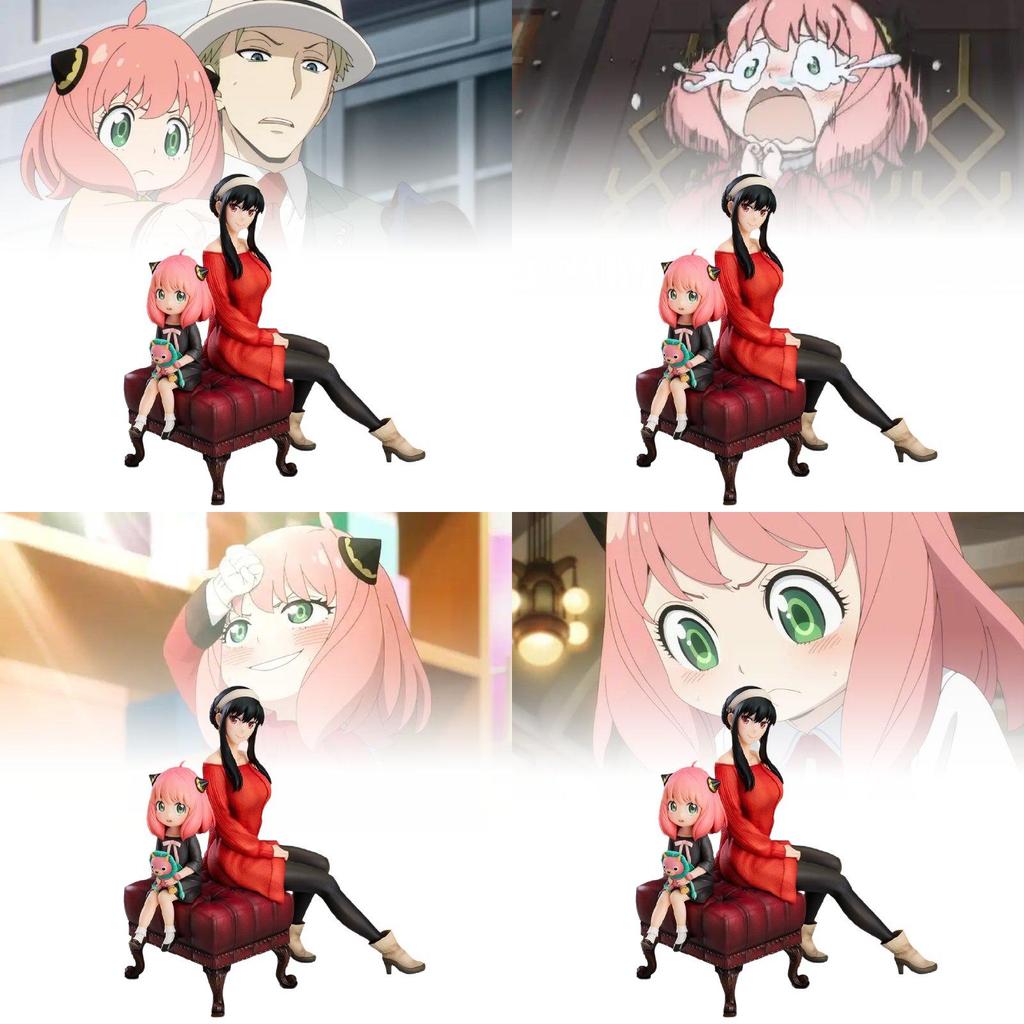 Очаровательная ПВХ фигурка Ани и Йор из Семьи шпиона, Обаятельная поза на диване, Коллекционная модель