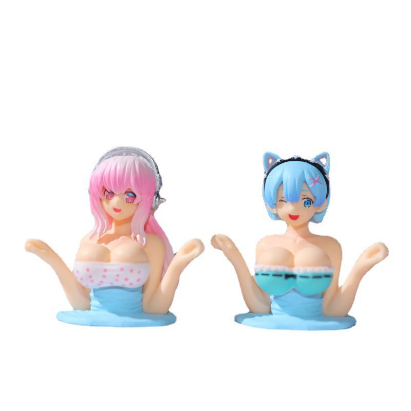 1 шт., кукла в стиле аниме для интерьера, украшения для приборной панели автомобиля, виджет, сексуальное аниме, украшение для груди, трясущееся украшение для спальни/дома/офисного стола