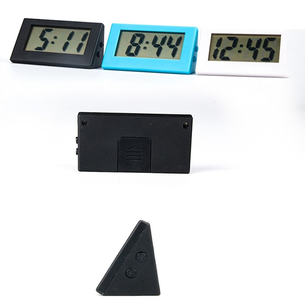 Creative Small Mini Triangle Clock Mute ABS Desk Digital Clock Electronic Simple Student