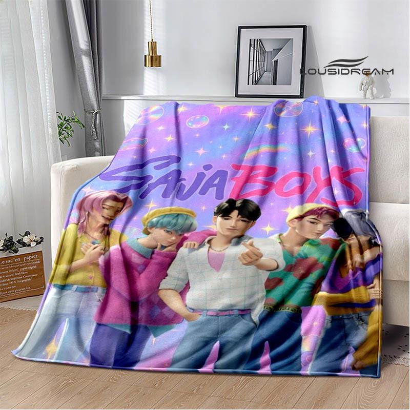 KPop Demon Hunters Cartoon printed blanket Picnic blanket Warm Flannel blankets Home bed linings blankets for beds Birthday Gift