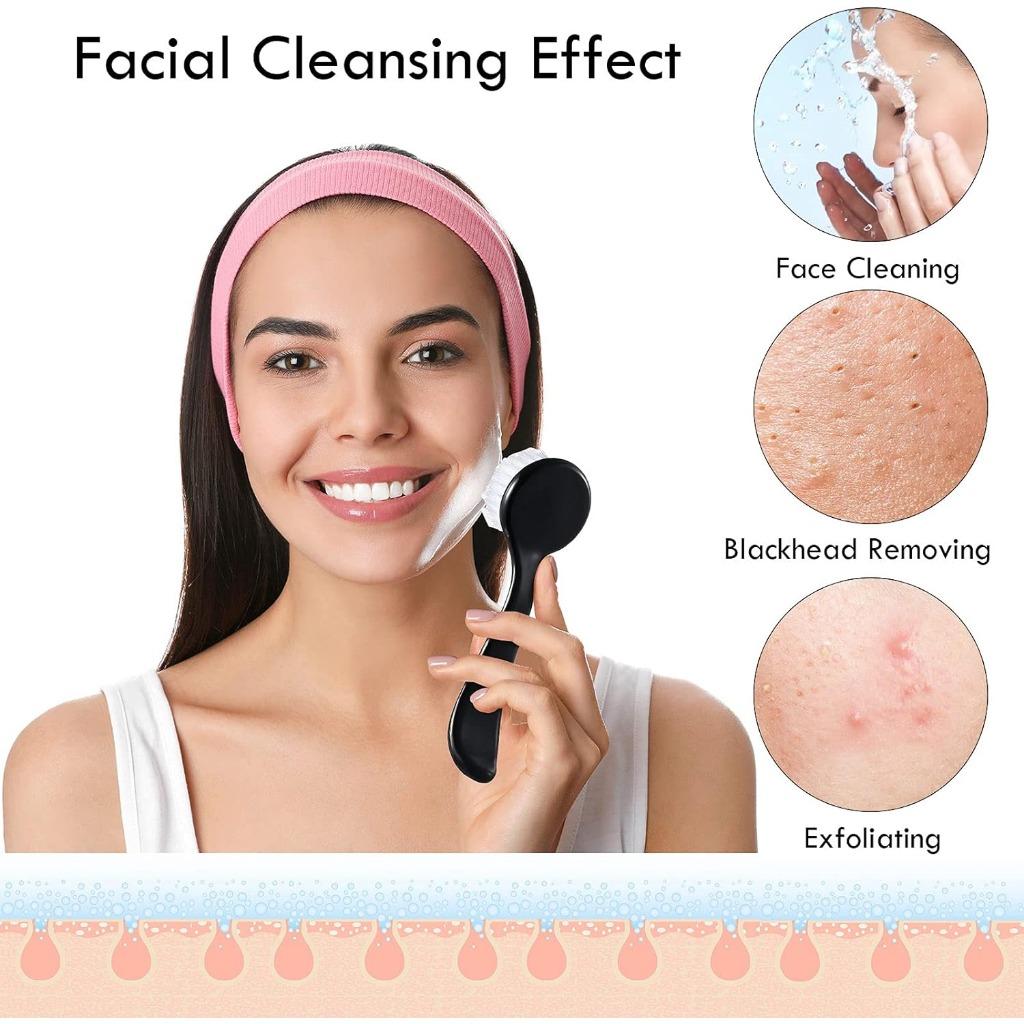 1 х Очищающая щетка Отшелушивающая очищающая щетка с мягкой щетиной Абразивная отшелушивающая очищающая щетка для ухода за лицом Макияж Уход за кожей Средство для снятия макияжа