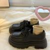 Британский стиль Платформа Кожаные Туфли Женские Новые Весенние Универсальные Черные Туфли-лодочки Мокасины Ins Fashion