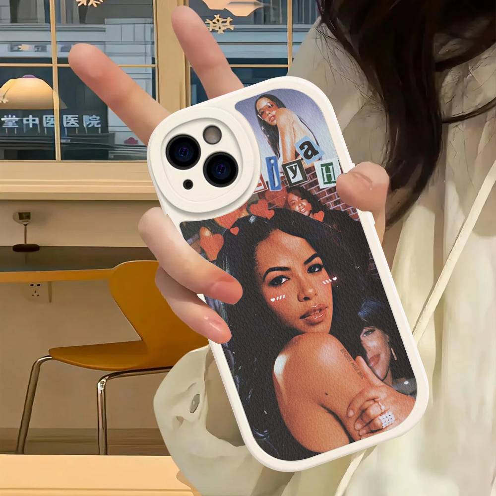 Классический чехол Singer A-aaliyah для iPhone 16 15 14 13 12 11 Pro Max Plus Ударопрочный кожаный чехол