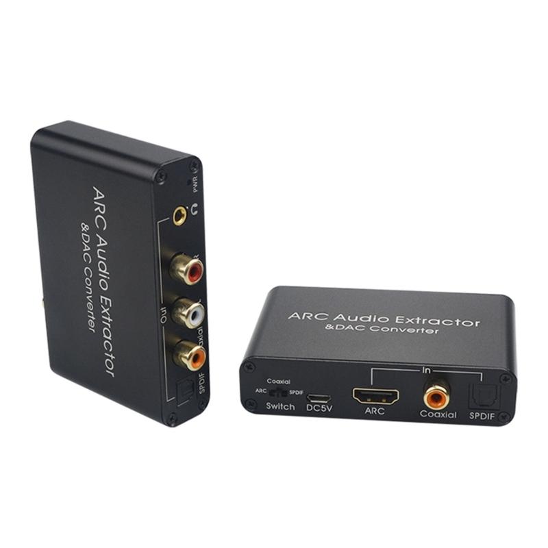 192KHz Converter -ARC Bidirectional Optical Coaxial, Extractor To SPDIF Coaxial 3.5mmJack L/ - Adapter