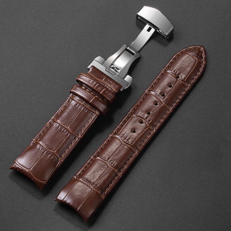 22 мм 23 мм 24 мм Ремешок с дизайном бамбукового узла для часов Tissot Couturier T035 Ремешок для часов Мужской T035627 Изогнутый конец Ремешок Часовые аксессуары
